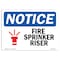 Signmission OSHA Notice Sign, Fire Sprinkler Riser With Symbol, 10in X 7in Decal, 7" W, 10" L, Landscape OS-NS-D-710-L-12685 - alternate 1